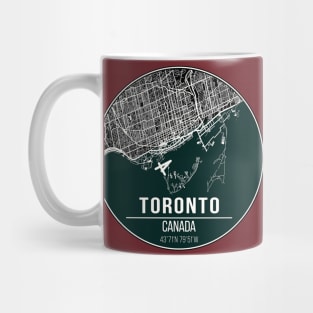 Toronto city map, urban city map Canada Mug